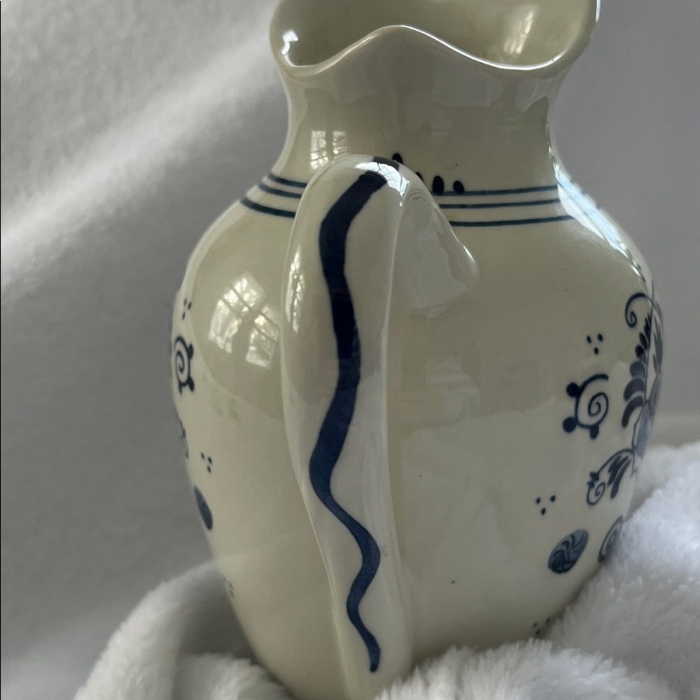 Artisan Blue Floral Ceramic Jug - Picture 8 of 10